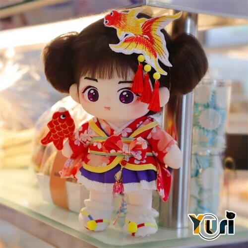 Yuri Kpop Star Original Goldfish Suit Kimono Clothes Clothing Outfit For 20cm Doll Toy Cosplay C GG