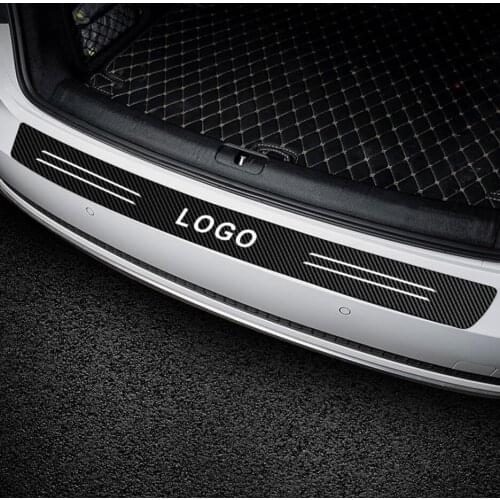 1PCS Car Trunk Guard Plate Carbon Fiber Protector Stickers For Toyota corolla yaris chr auris avensis t25 86 car accessories