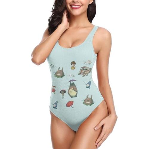 Women 2021 Exotic Bikinis Totoros Lovely Cat Women Swimsuit One-Piece womens top Anime Women Beach wear