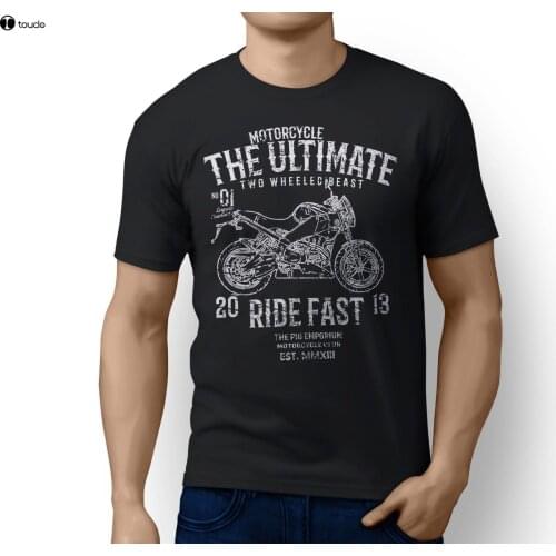 100% Cotton Print Mens Summer O-Neck Ultimate American Motorbike Lightning XB12S 2010 Inspired Motorcycle Art T-shirt