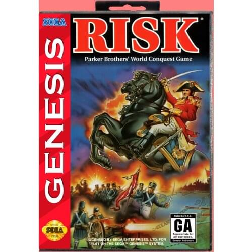 Risk 16 Bit MD Game card with Retail Box For Sega Genesis & Mega Drive