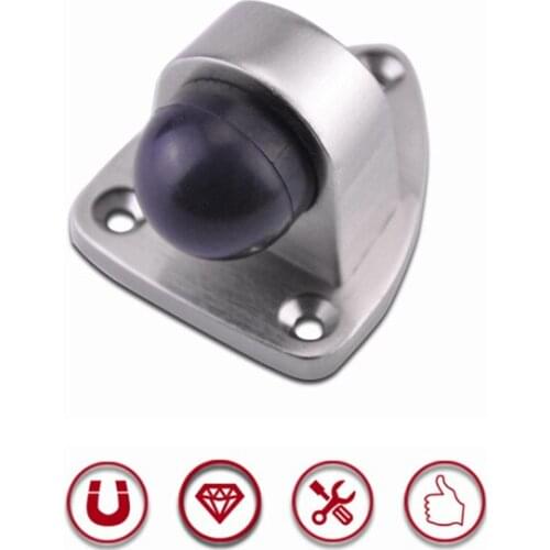 2PCS Zinc Alloy Strong magnetism Bathroom glass door Door Stopper Hidden Door Holder Catch Floor Mounted Door Stop Door Hardware