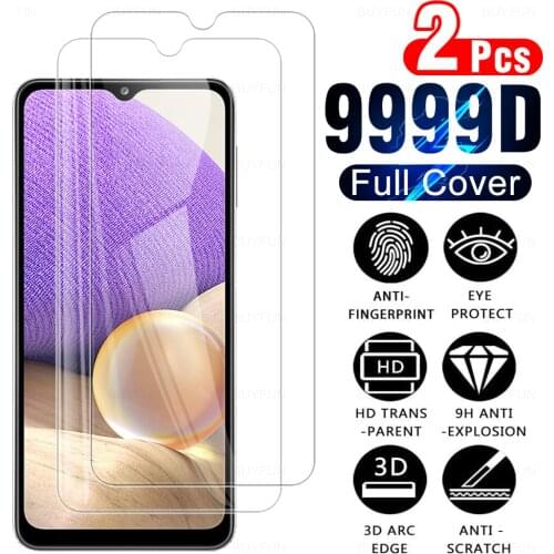 2Pcs Samsun A32 4G 5G Full Cover Tempered glass For samsung galaxy a32 a 32 32a Samsung galaxi A32 Screen Safety Tempered Film