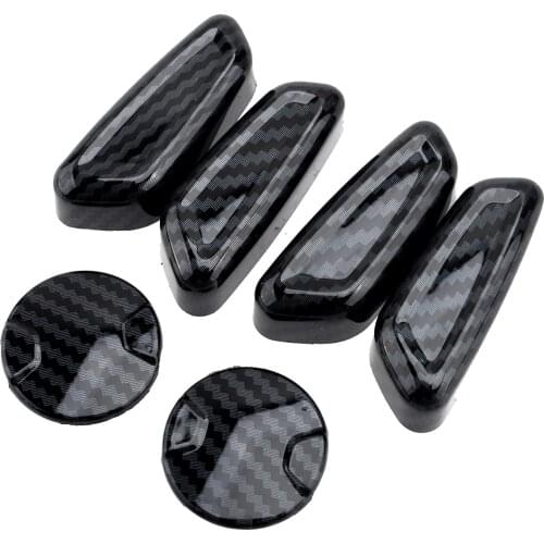 6pcs Carbon Fiber Style ABS Car Seat Adjustment Switch Handle Button Cover Trim Fit for Ford F150 F-150 2017 2018 2019 2020