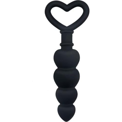 Anal Plug Heart-Shaped Silicone Ball Elastic Prostate Massager Butt Plug BDSM Sex Toy For Woman Adult Game Bondage Male Gay Play