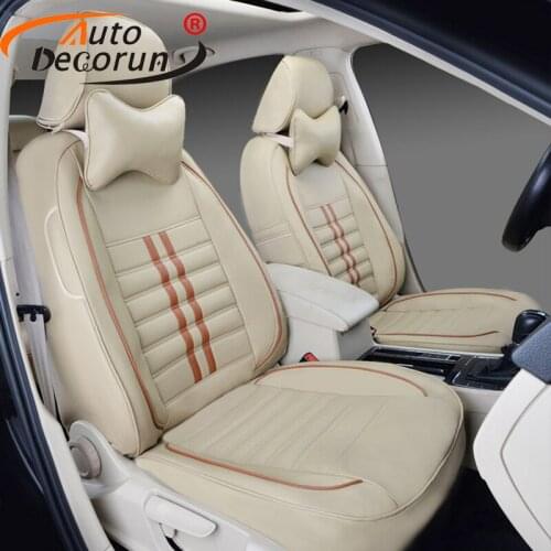 AutoDecorun 14 PCS/set auto cushion for Renault Captur seat covers cars accessories 2015 2016 PU leather seats supports styling
