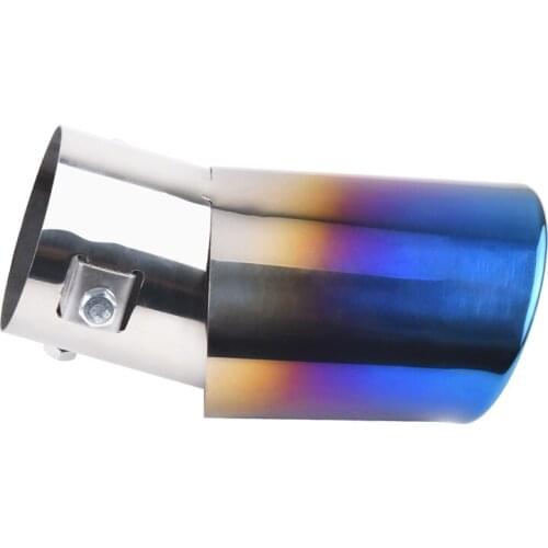 Car Exhaust Muffler Tip Round Exhaust Pipe For Toyota Golf 7 Stainless Steel Car Rear Tail Throat Liner Silver Exhaust Tips
