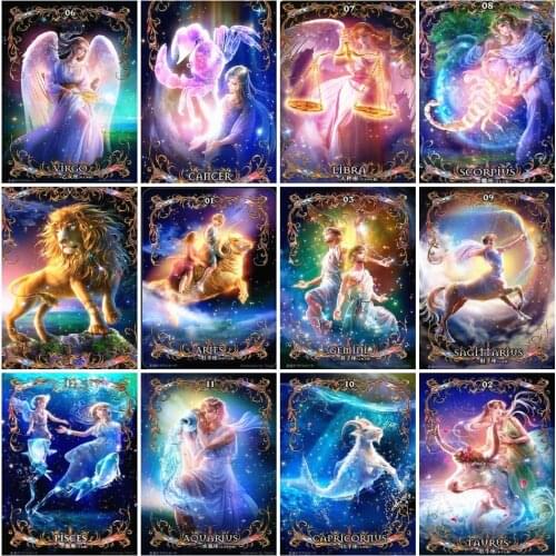 AZQSD 5D Diamond Painting Constellations Cartoon Home Decor Full Square/Round Diamond Embroidery Animal Cross Stitch Kits