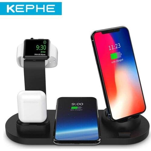 3 in 1 Wireless Charging Dock Holder For Apple Watch iPhone X XS XR MAX 7 8 Plus Airpods Dock Charger Stand Station Mounts Base