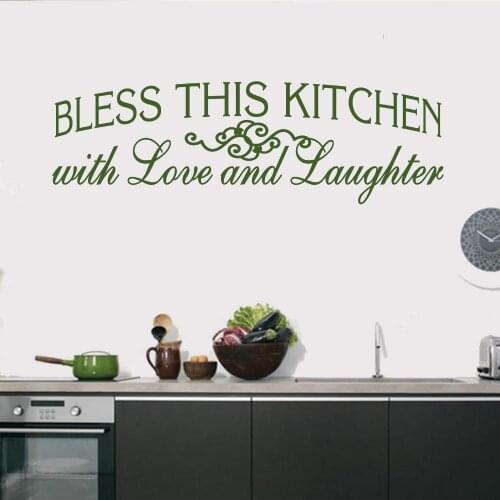 Bless This Kitchen Wall Decal Vinyl For Kitchen Restaurant Stickers Wall Decor Dining room decor Vinyl Waterproof ov297