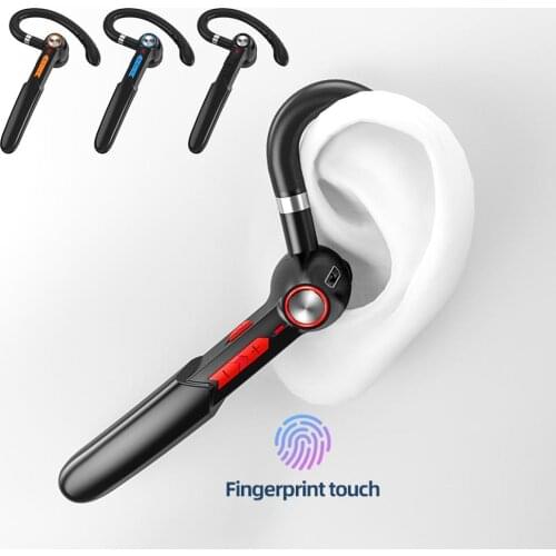 HIFI 5.0 Bluetooth Headset Fingerprint Touch TWS Wireless Earphone Waterproof Stereo Earpiece With Mic HD Call Business Headset