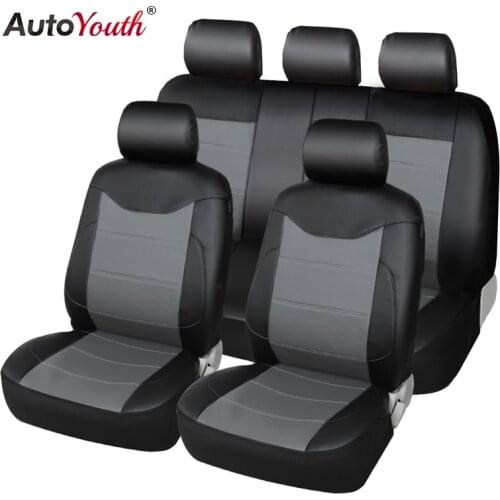 AUTOYOUTH PU Leather Car Seat Covers Universal Full Seat Covers for Toyota Renault Audi Peugeot alfa romeo 159 chrysler 300c