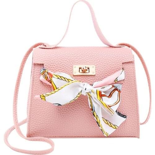 Women PU Leather Handbag Shoulder Lady Crossbody Bag Tote Messenger Satchel Purse with Scarf Decor