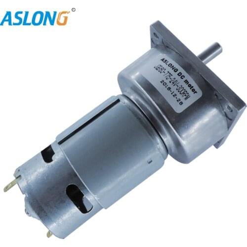 ASLONG24V 775 DC MOTOR WITH 60MM REDUCTION Gear motor 300RPM HIGH TORQUE REDUCER MOTOR 8MM D TYPE SHAFT factory supply JGB60-775
