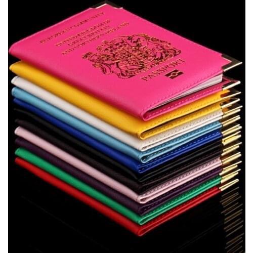 ForeverFriends British Passport Holder Cover PU Lear ID Card Fashion Travel s passport Covers passport for England