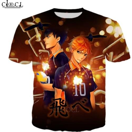 HX Anime Haikyuu Volleyball Junior Men Women T Shirt 3D Print Fashion Harajuku Tee Shirt Casual Wild Pullover Tops Drop Shipping