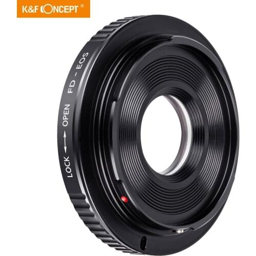 K&F CONCEPT Camera Lens Adapter Ring For Canon FD Lens To EOS Camera 7D 550D 500D 6D With Glass Cap Focus To Infinity