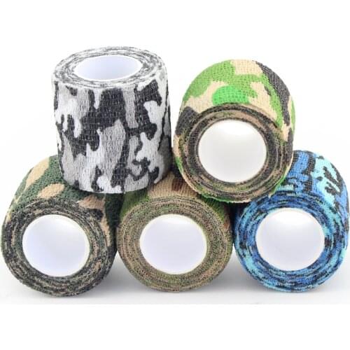 Camouflage Self Adhesive Elastic Bandage Adherent Tape for Athletic Sport Wrap And Tattoo Supply 5cm*4.5m