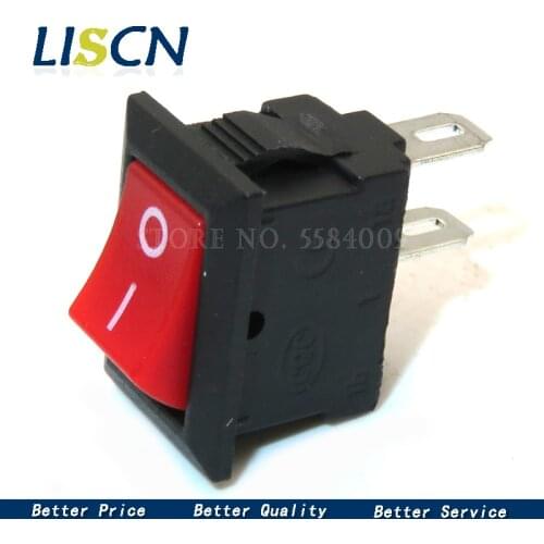 10Pcs Push Button Switch 10x15mm SPST 2Pin 3A 250V KCD11 Snap-in On/Off Boat Rocker Switch 10MM*15MM Black Red and White