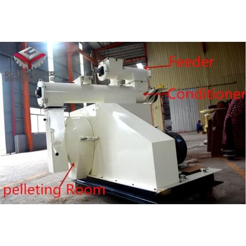 Poultry Feed Manufacturing Ring Die Feed Pellet Machine With High Density Pellet Mill