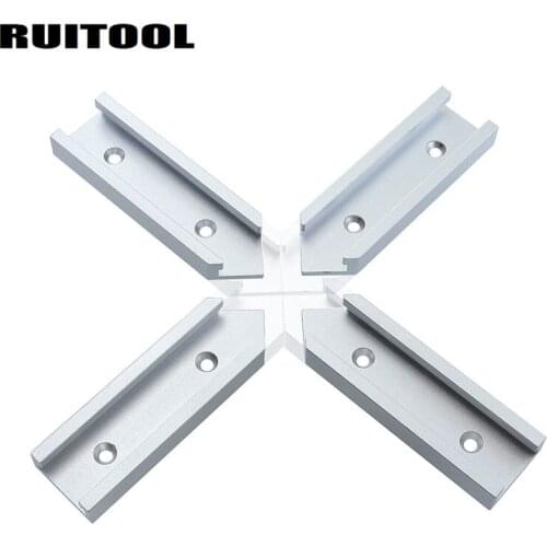 4 Pcs Aluminum T-track Intersection Connecting Parts Kit Miter Jig Fixture Connector For T-slot DIY Woodworking Tools