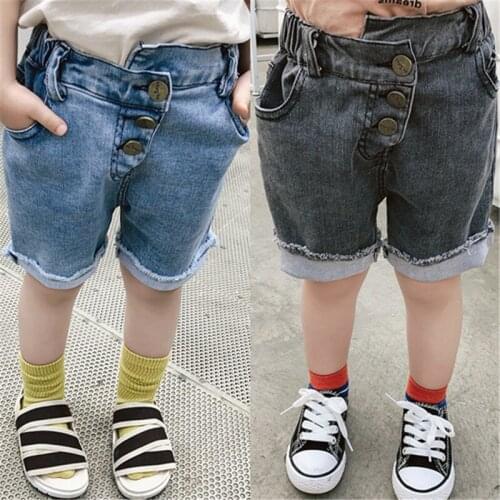 Summer Girls Boys Jeans Shorts Baby Kids Fashion Denim Shorts Cool Jeans Short Pants Children Casual Pant Clothes