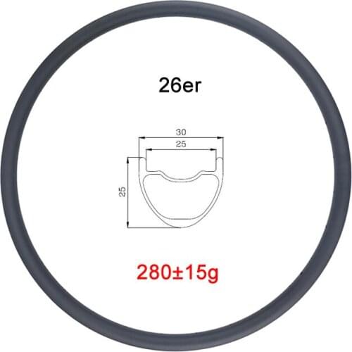 LIENGU 280g 26er MTB XC Tubeless Clincher 30mm Carbon Rim UD Matte Glossy Cross Country Mountain Bicycle 26 Wheel T700 T800
