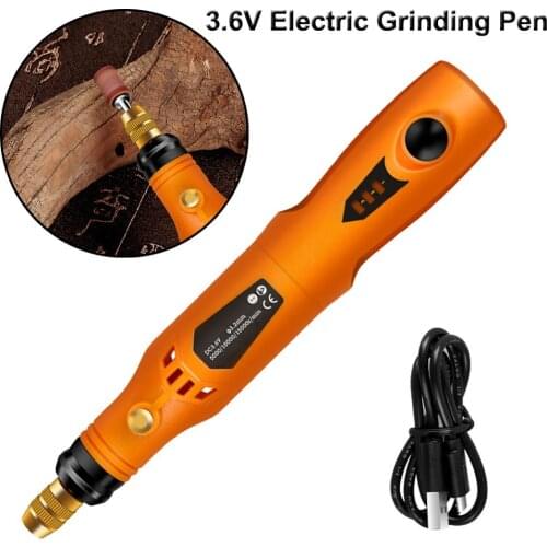3.6V Mini Electricity Charging Small Electric grinder Jade Carving Engraving Pen Drill Grinding Machine Tool Bare Metal