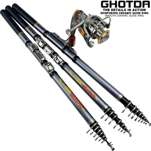 Fishing Rod and Reel Set 1.5-3.0M Short Telescopic Fishing Rods and Metal Spool 11BB Spinning Reel Kit