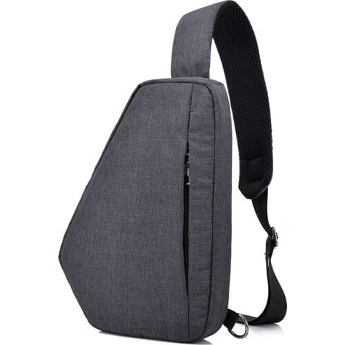 New irregular chest bag mens fashion business single shoulder bag personality slant cross bag