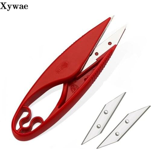 Advanced Plastic Handle Sewing Scissors Yarn Thread Scissors Embroidery Cross stitch Cutter Cutter Shape Scissor Supplies Tool