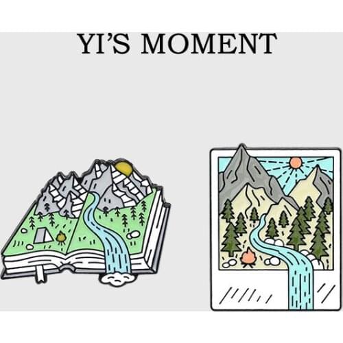 Peak Metal Enamel Pins and Brooches for Women Men Lapel Pin Backpack Bags Hat Badge