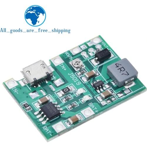 NEW Lithium Li-ion 18650 3.7V 4.2V Battery Charger Board DC-DC Step Up Boost Module TP4056 DIY Kit Parts For arduino