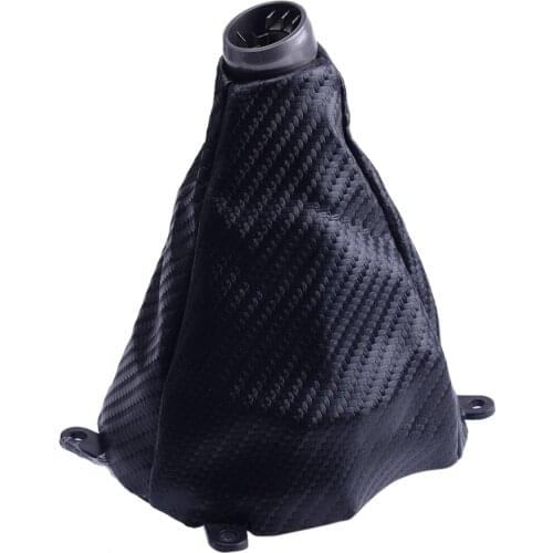 Gear Shift Knob Gaiter Boot Dust Cover Cap Carbon Fiber Texture Fit For Honda Civic Si Coupe Sedan 2006 2007 2008 2009 2010 2011