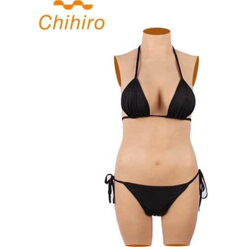 Silicone Bodysuit Artificial Breast Forms For Crossdresser Transvesti Shemale Bodysuit Drag Queen Tits Fake Pussy with zipper