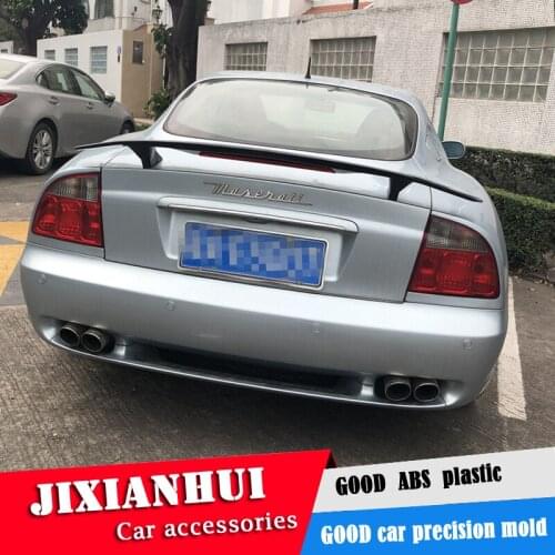 For Ghibli Spoiler 2006-2018 Maserati Coupe Quattroporte Spoiler TF ABS Material Car Rear Wing Primer Color Rear Spoiler