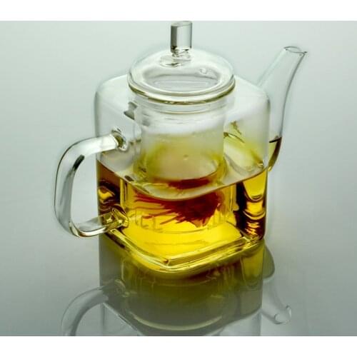 Glass tetera, square tea pot, 400ml speical tea pot with glass infuser