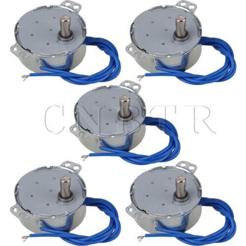 CNBTR Shaft 1cm TYC-50 AC110V Synchronous Motor 15-18RPM 4W Torque 1.5Kgf.cm CW/CCW Pack of 5