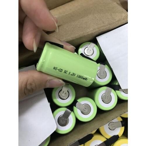 10pcs Brand 1.2v 1800mah SC 1.2v nicd battery 1800mAh Ni-CD Sub C bateria 1800mah