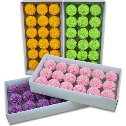 18pcs 6cm Ping Pong Chrysanthemum Soap Flower Head Artificial Flowers DIY Flower Bouquet Material Wedding Valentine Gifts