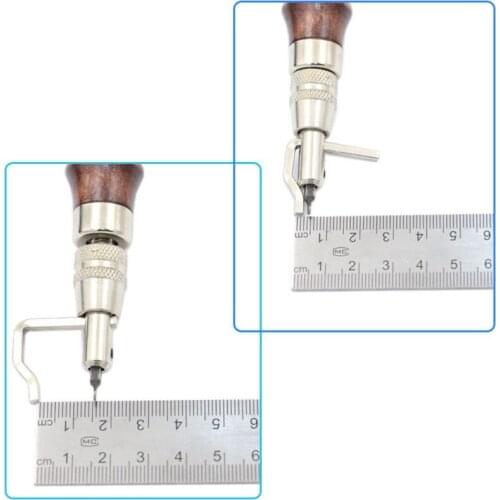 7Pcs/Set Leather Punch Tool Adjustable DIY Crafts Cutting Edge Stitching Groover E56C