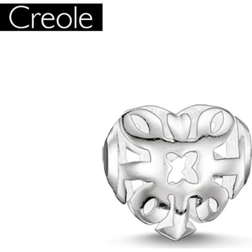 Beads Pendant Heart Ornament Large Hole For Women Trendy Gift Europe Style Karma Silver Charm Jewelry Fit Bracelet Necklace