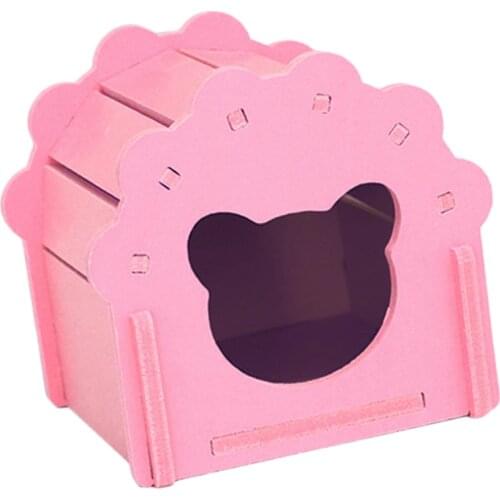 Wooden Rat House - Natural Funny Hamster Nest Toy Small Animal Hideaway for Squirrels, Birds, Hamster - 4 Colors Optional