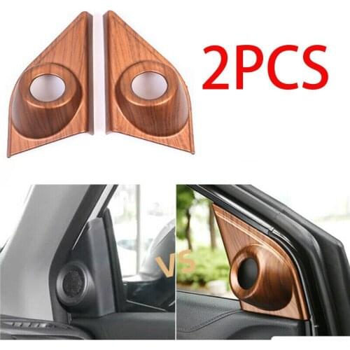 For Honda CRV CR-V 2017-2020 ABS Wood Grain A Pillar Speaker Frame Cover Trim Car modification Auto parts