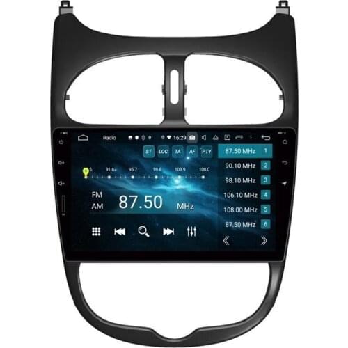 DSP PX6 6-Core 1 DIN 9" Android 10 4gb+64gb Car Radio DVD GPS Bluetooth 5.0 WIFI for Peugeot 206 2000-2016