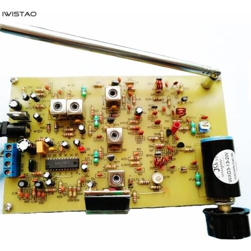 IWISTAO Discrete Components Stereo FM Tuner Board Electrical Tuning Decoding No Including Power Adapter
