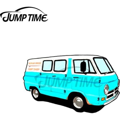 JumpTime 13 x 3.4cm For Dodge A-100 Surf Shop Van Windows Cartoon Waterproof Decal Scratch-Proof Anime Car Stickers
