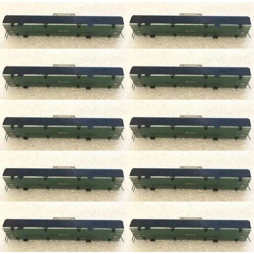 10pcs For AVOLITES 2008 Mixer console Straight Slide Potentiometer B10Kx2 / fader handle 8T