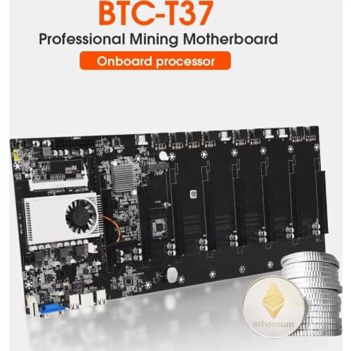 T37 mine machine motherboard Ethereal motherboard 8 graphics card in-line