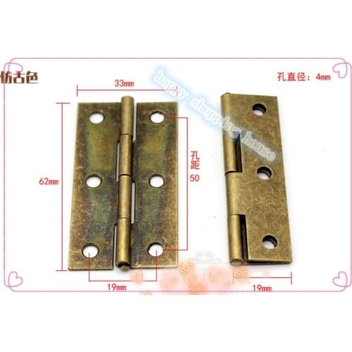 Hardware supplies 2.5 inch bronze antique hinge wooden door hinge fittings
